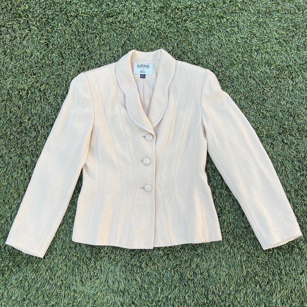 KASPER for A.S.L. / Vintage 1980’s / Beige / Blazer / Formal